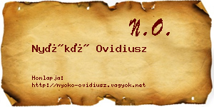Nyókó Ovidiusz névjegykártya